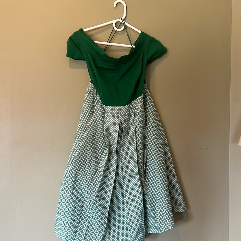 ModCloth 2X Vintage Green Dress